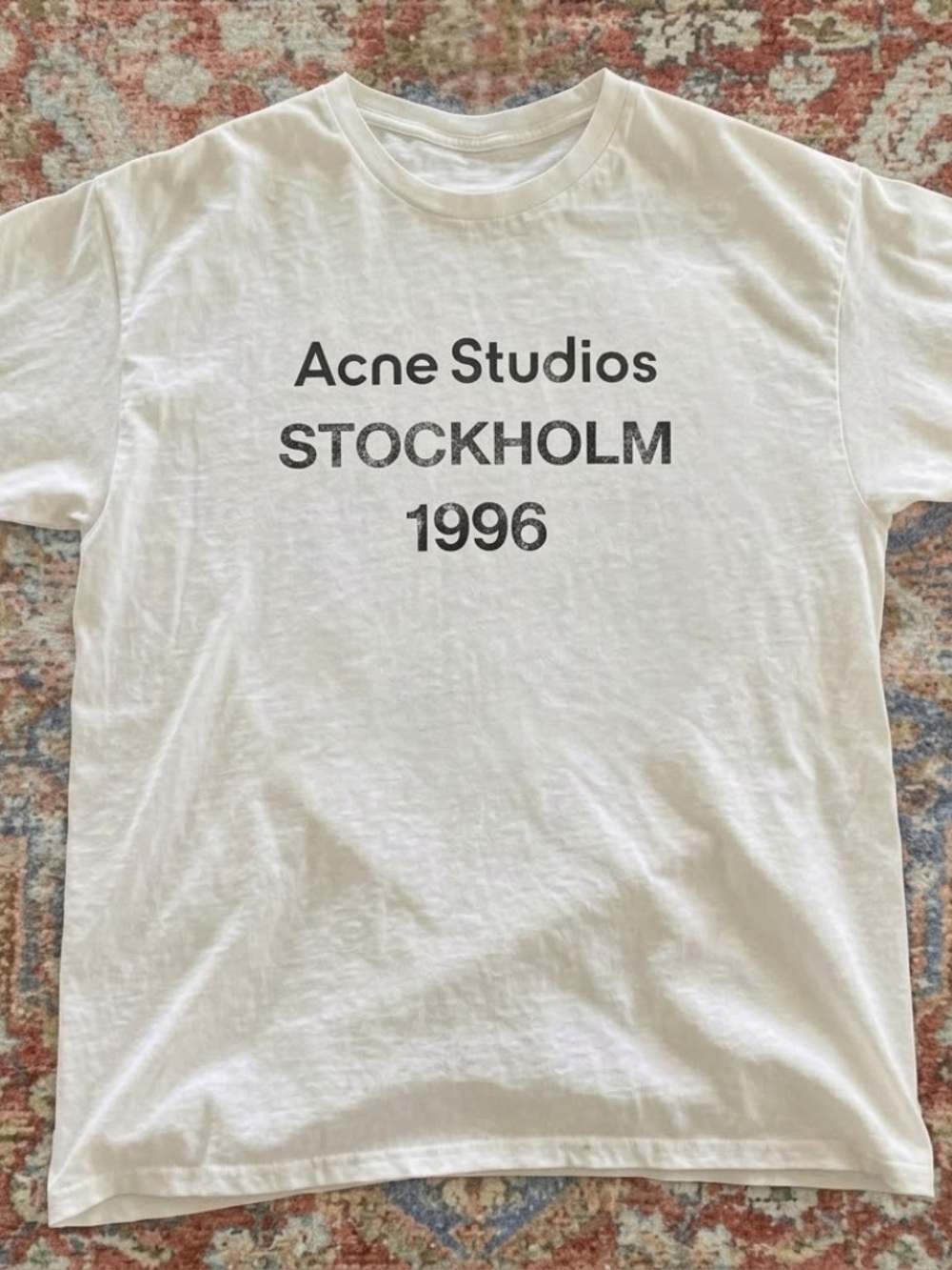 Acne White Stockholm 1996 Graphic Tee